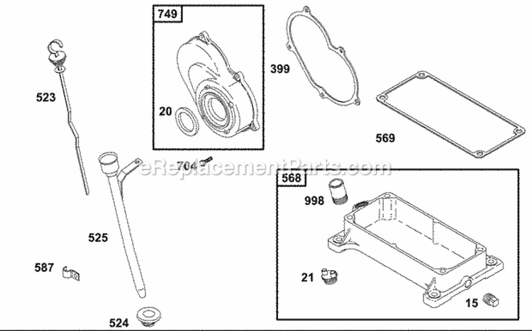 Page L Diagram and Parts List for 32K437-0112-01  Briggs and Stratton Engine